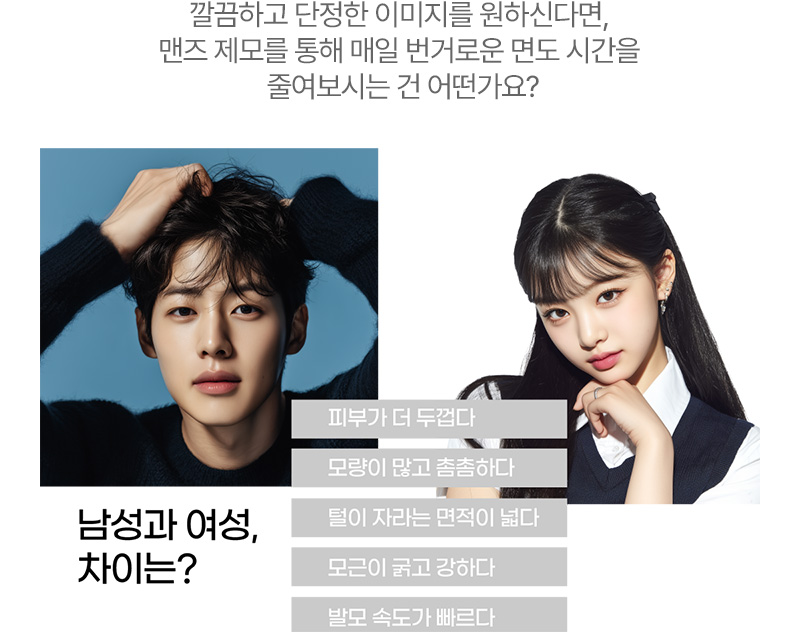 남성과 여성, 차이는?