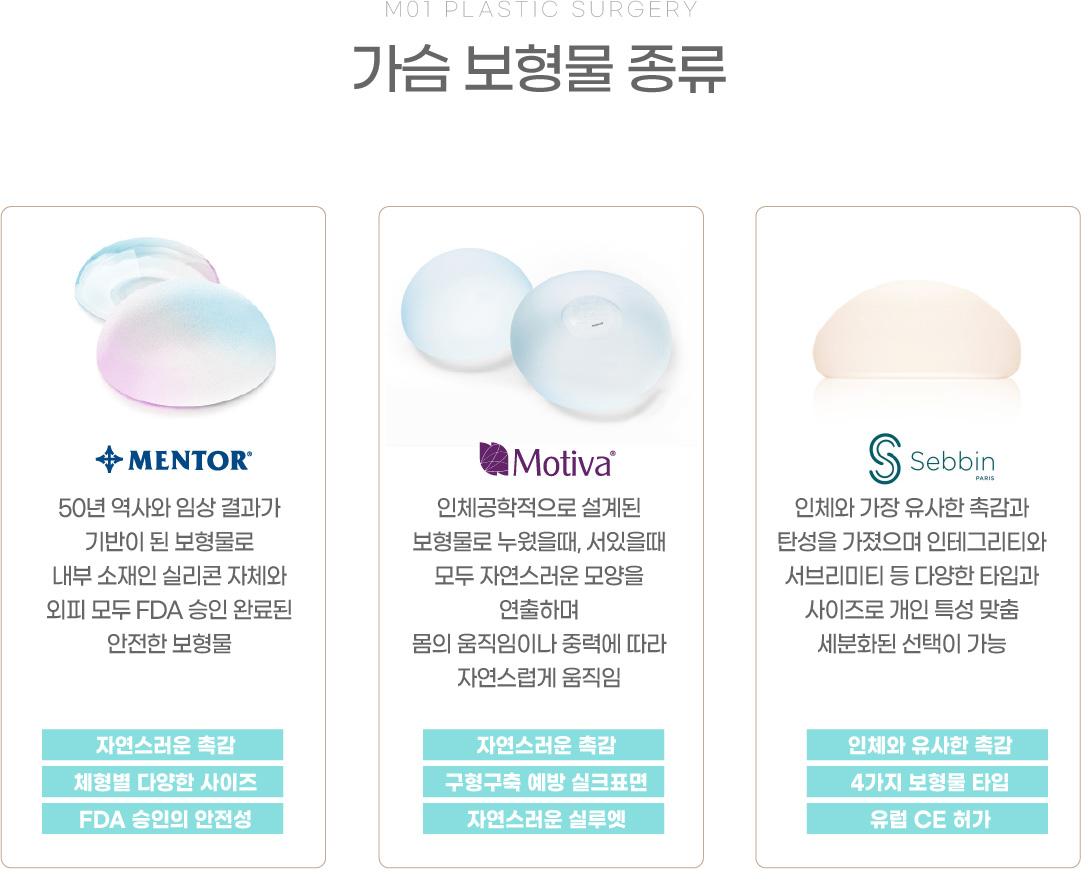 가슴보형물 종류